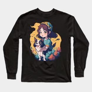 just a girl and her dog Long Sleeve T-Shirt
